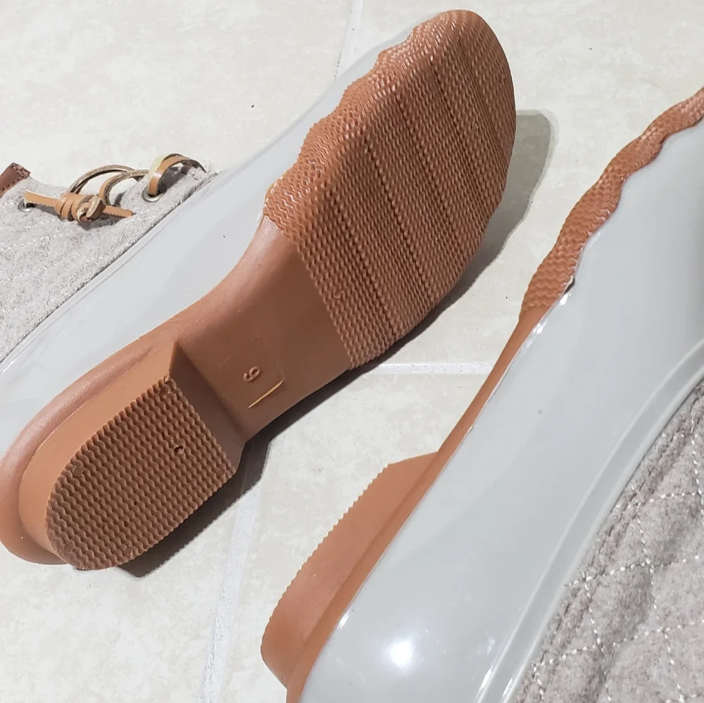 Cabincore Grey Lace Up Waterproof Rain boot All Weather Winter Staple